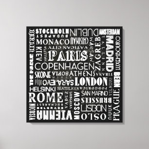 Hauptstadt Cities of Europe Canvas Print Wall Art Leinwanddruck