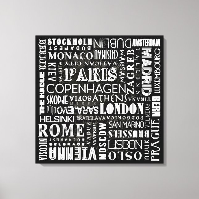Hauptstadt Cities of Europe Canvas Print Wall Art Leinwanddruck (Vorderseite)