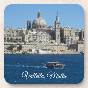 Hauptstadt City Valletta auf Malta Island Souvenir Getränkeuntersetzer