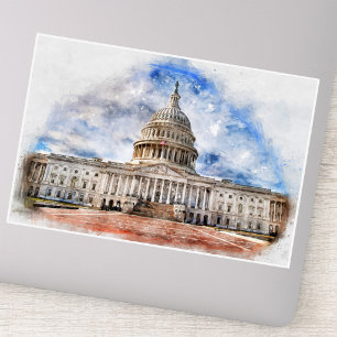 Hauptstadt der Vereinigten Staaten nah in Washingt Aufkleber