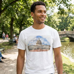 Hauptstadt der Vereinigten Staaten nah in Washingt T-Shirt