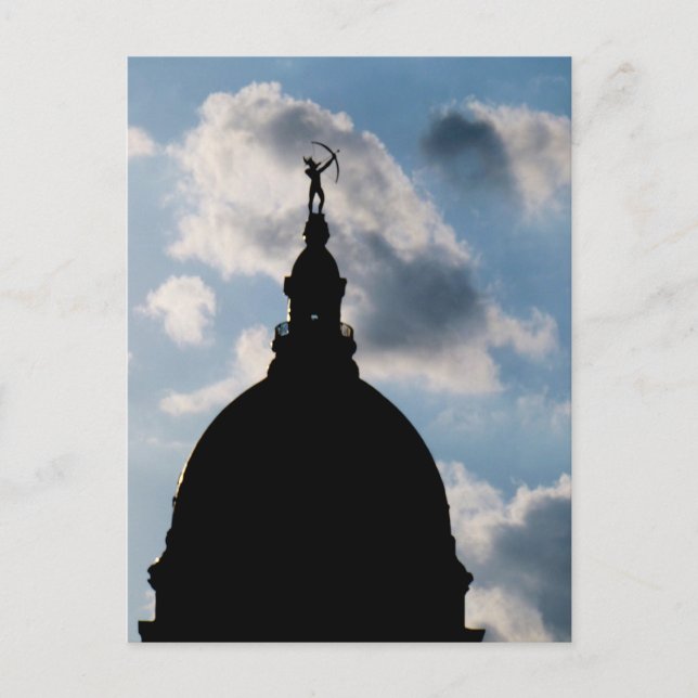 Hauptstadt Dome Topeka Kansas Postkarte (Vorderseite)