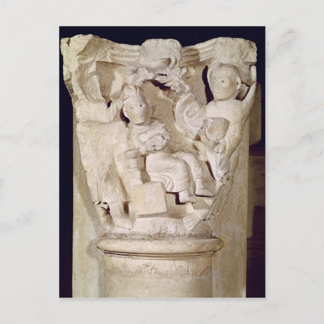 Hauptstadt eines Reliefs Postkarte (Vorderseite)