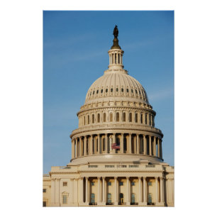 Hauptstadt Gebäude bei Dämmerung angeschossen Poster