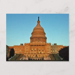 Hauptstadt Gebäude bei Sonnenuntergang Postkarte