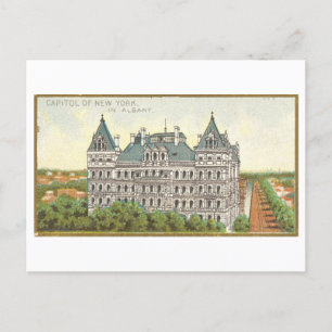 Hauptstadt Gebäude in Albany, New York, Vintag Postkarte