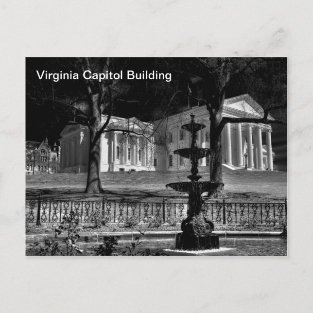 Hauptstadt Gebäude Virginia Postkarte (Vorderseite)