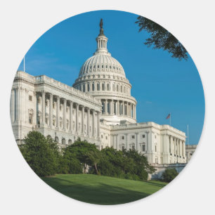 Hauptstadt Gebäude West View Runder Aufkleber