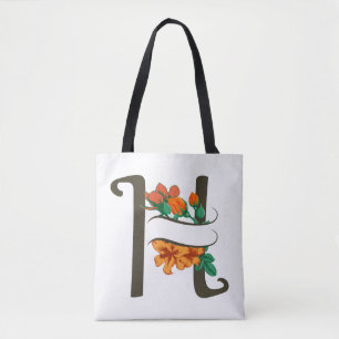 Hauptstadt H florale Monogramm