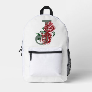 Hauptstadt J floral monogramm Bedruckter Rucksack