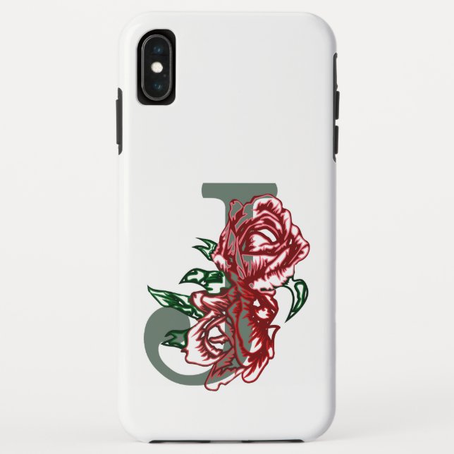 Hauptstadt J floral monogramm Case-Mate iPhone Hülle (Rückseite)