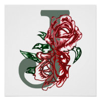 Hauptstadt J floral monogramm