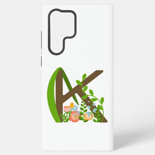 Hauptstadt K florale Monogramm Samsung Galaxy Hülle (Rückseite)