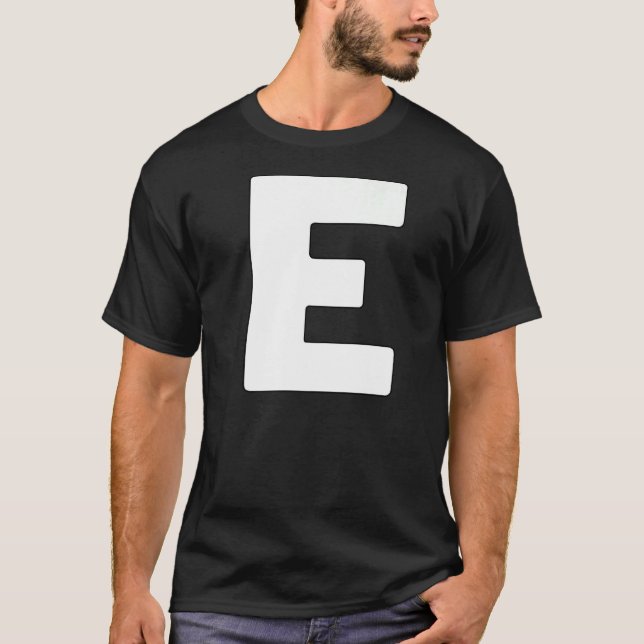 Hauptstadt Letter E Matching Group Letters Alphabe T-Shirt (Vorderseite)