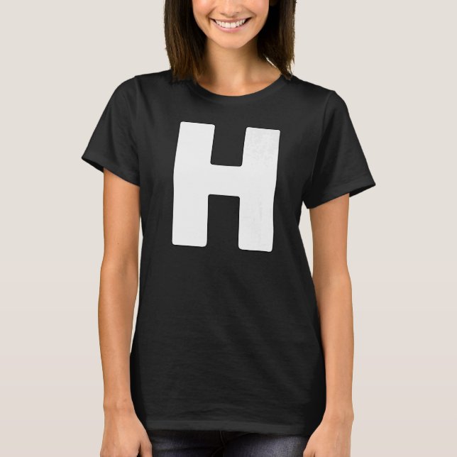 Hauptstadt Letter H Matching Group Letters Alphabe T-Shirt (Vorderseite)