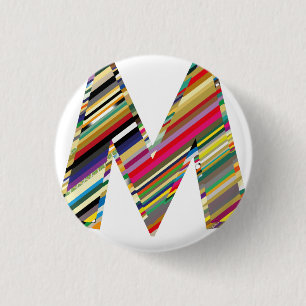 HAUPTSTADT Letter M mehrfarbig, Button