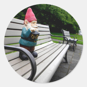 Hauptstadt Park Gnome Runder Aufkleber