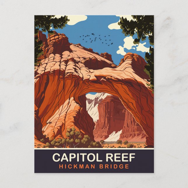Hauptstadt Reef, Hickman Bridge, Reisen Postkarte (Vorderseite)