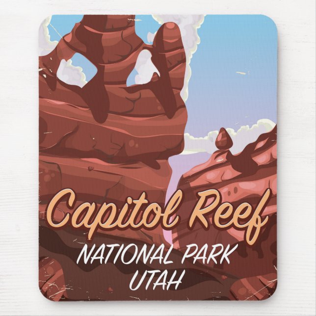 Hauptstadt Reef National Park Reiseplakat Mousepad (Vorne)