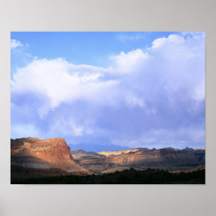 Hauptstadt Reef National Park, Utah. USA. Cumulus Poster