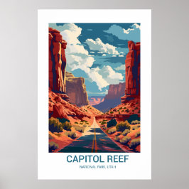 Hauptstadt Reef National Park Utah USA Poster