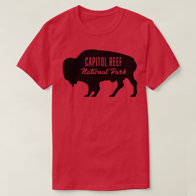 Hauptstadt Reef Nationalpark Buffalo Black T-Shirt (Design vorne)