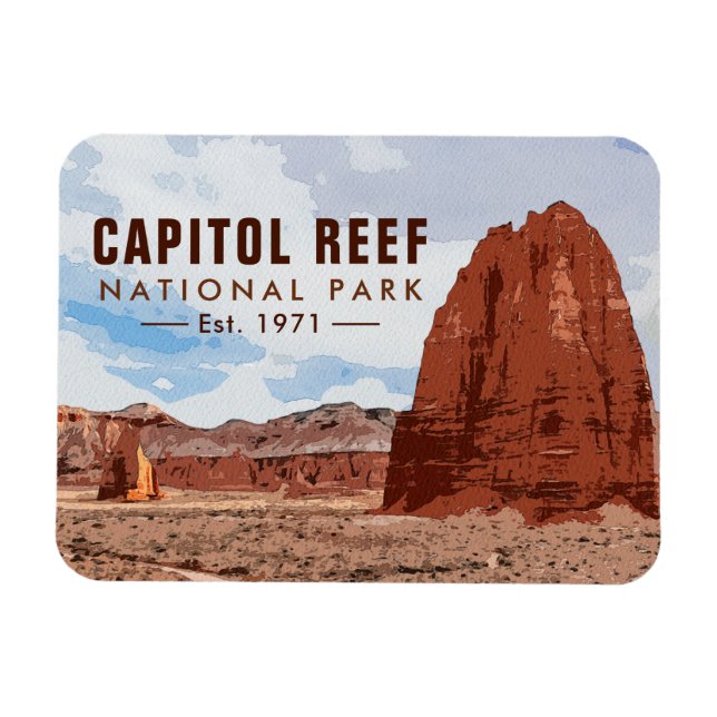 Hauptstadt Reef Nationalpark Cathedral Loop Magnet (Horizontal)