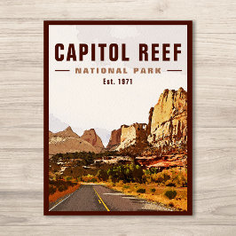 Hauptstadt Reef Nationalpark Cathedral Loop Postkarte