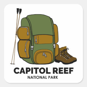 Hauptstadt Reef Nationalpark - Rucksack Quadratischer Aufkleber
