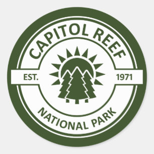 Hauptstadt Reef Nationalpark Runder Aufkleber