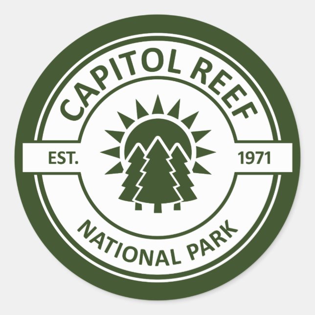 Hauptstadt Reef Nationalpark Runder Aufkleber (Vorderseite)