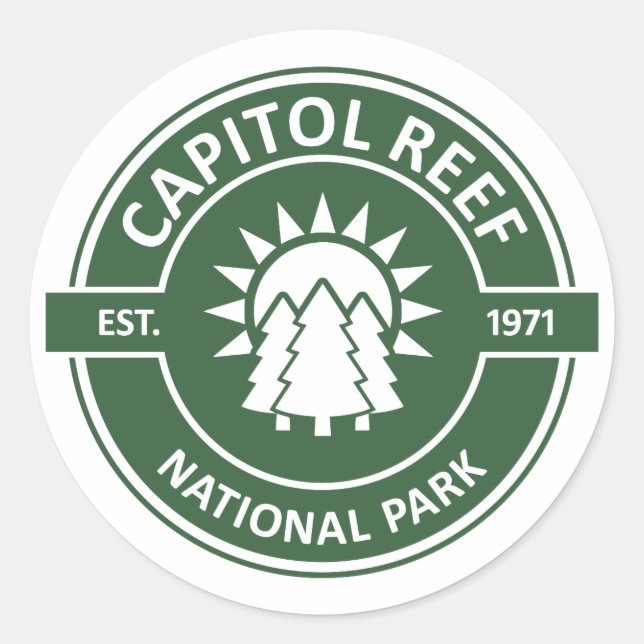 Hauptstadt Reef Nationalpark Runder Aufkleber (Vorderseite)