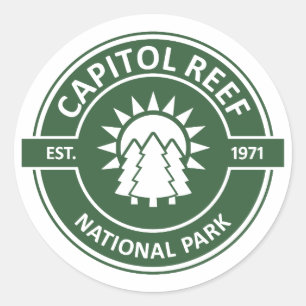 Hauptstadt Reef Nationalpark Runder Aufkleber
