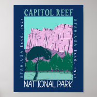 Hauptstadt Reef Nationalpark Utah Distressed Retro
