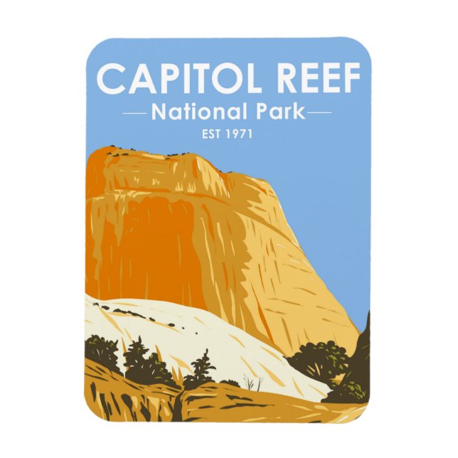 Hauptstadt Reef Nationalpark Utah Golden Throne Magnet (Vertikal)