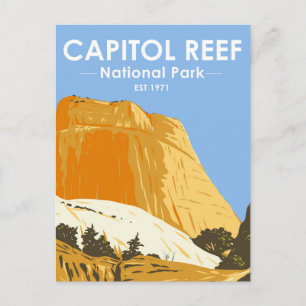 Hauptstadt Reef Nationalpark Utah Golden Throne Postkarte
