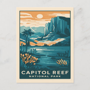Hauptstadt Reef Nationalpark Utah Postkarte