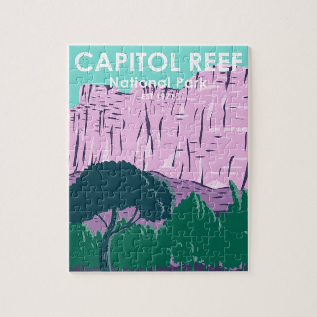 Hauptstadt Reef Nationalpark Utah Vintag Puzzle (Vertikal)