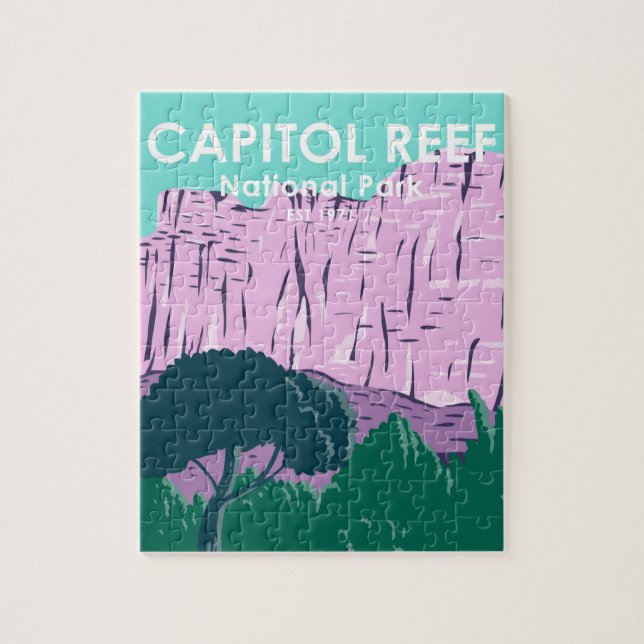Hauptstadt Reef Nationalpark Utah Vintag Puzzle (Vertikal)
