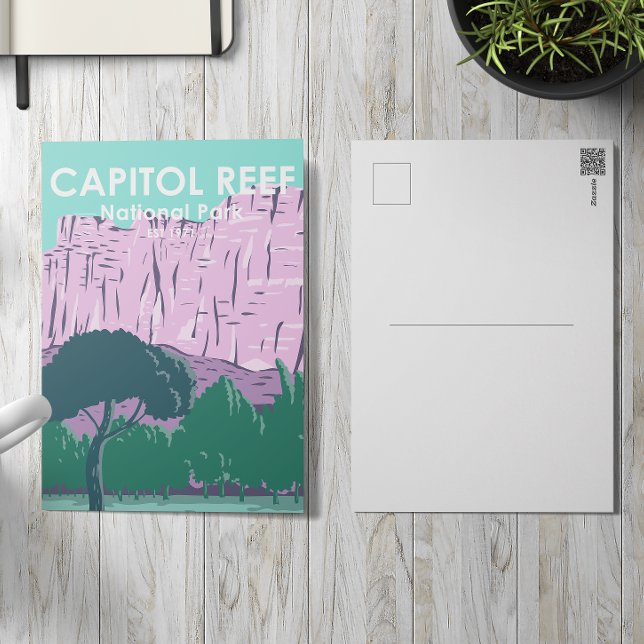 Hauptstadt Reef Nationalpark Utah Vintage Postkart Postkarte (Von Creator hochgeladen)