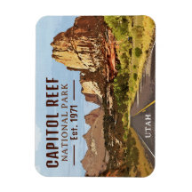 Hauptstadt Reef Nationalpark Utah Wüste Wasserfarb