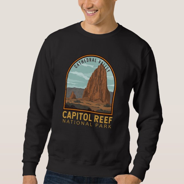 Hauptstadt Riff Nationalpark Cathedral Tal Retro Sweatshirt (Vorderseite)