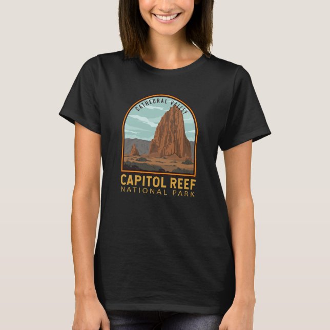Hauptstadt Riff Nationalpark Cathedral Tal Retro T-Shirt (Vorderseite)