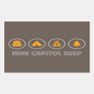 Hauptstadt Riff Nationalpark Rechteckiger Aufkleber