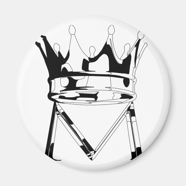 HAUPTSTADT SCHREIBEN MIT KRONSCHWARZ UND WEISS MAGNET (Vorne)