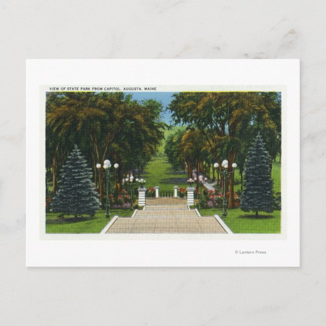 Hauptstadt Treppen Aussicht auf den Staat Park Postkarte (Vorderseite)