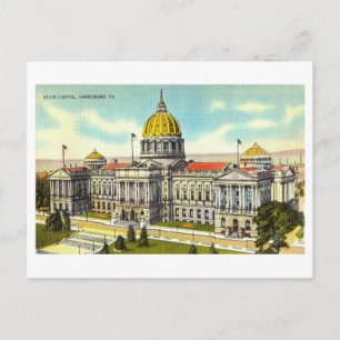 Hauptstadt Vintager Staat in Harrisburg, Pennsylva Postkarte