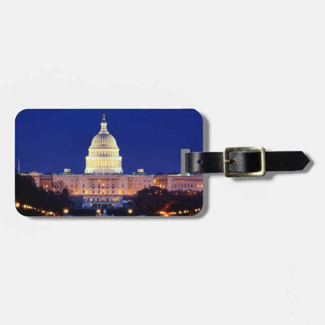 Hauptstadt Washington DC United Staaten in Dusk Gepäckanhänger (Vorderseite horizontal)