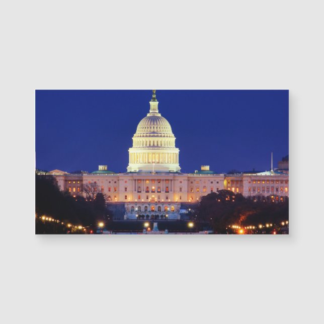 Hauptstadt Washington DC United Staaten in Dusk Magnetkarte (Vorderseite)