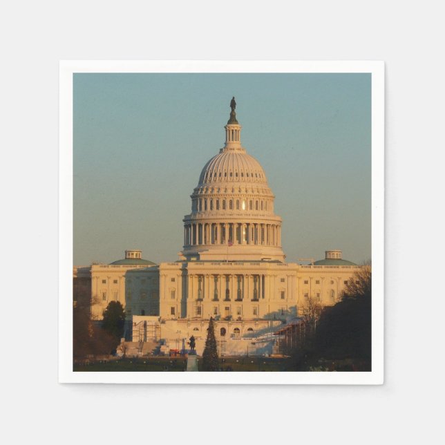 Hauptstadt zu Weihnachten - Washington DC Urlaub Serviette (Vorderseite)